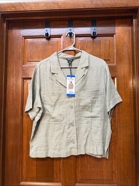 Buffalo David Bitton Olive Green Short-Sleeve Button-Down Shirt